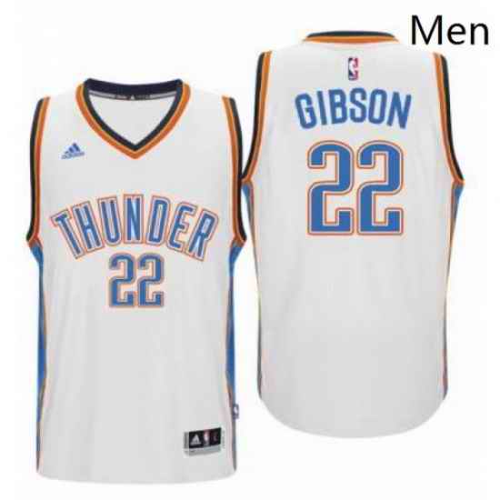 Mens Oklahoma City Thunder 22 Taj Gibson adidas White Player Swingman Jersey